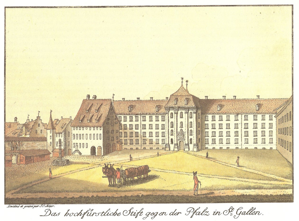 Das hochfürstliche Stift gegen der Pfalz kaupungissa St. Gallen tekijältä Johann Konrad Mayr