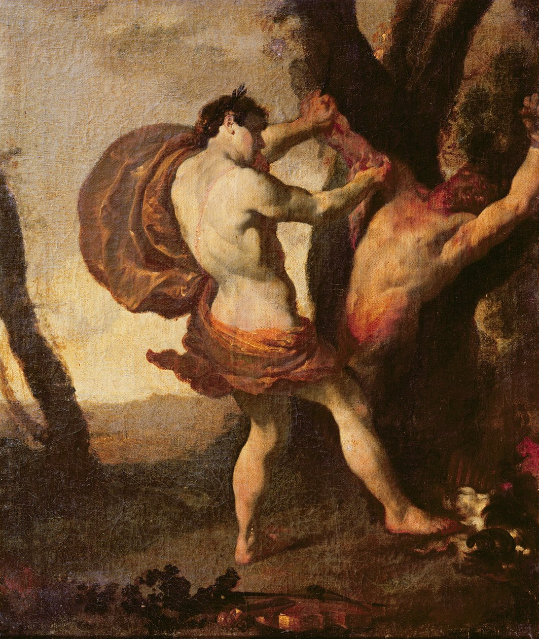 Apollo nyljettävä Marsyas, n.1627 tekijältä Johann Liss or Lis or von Lys