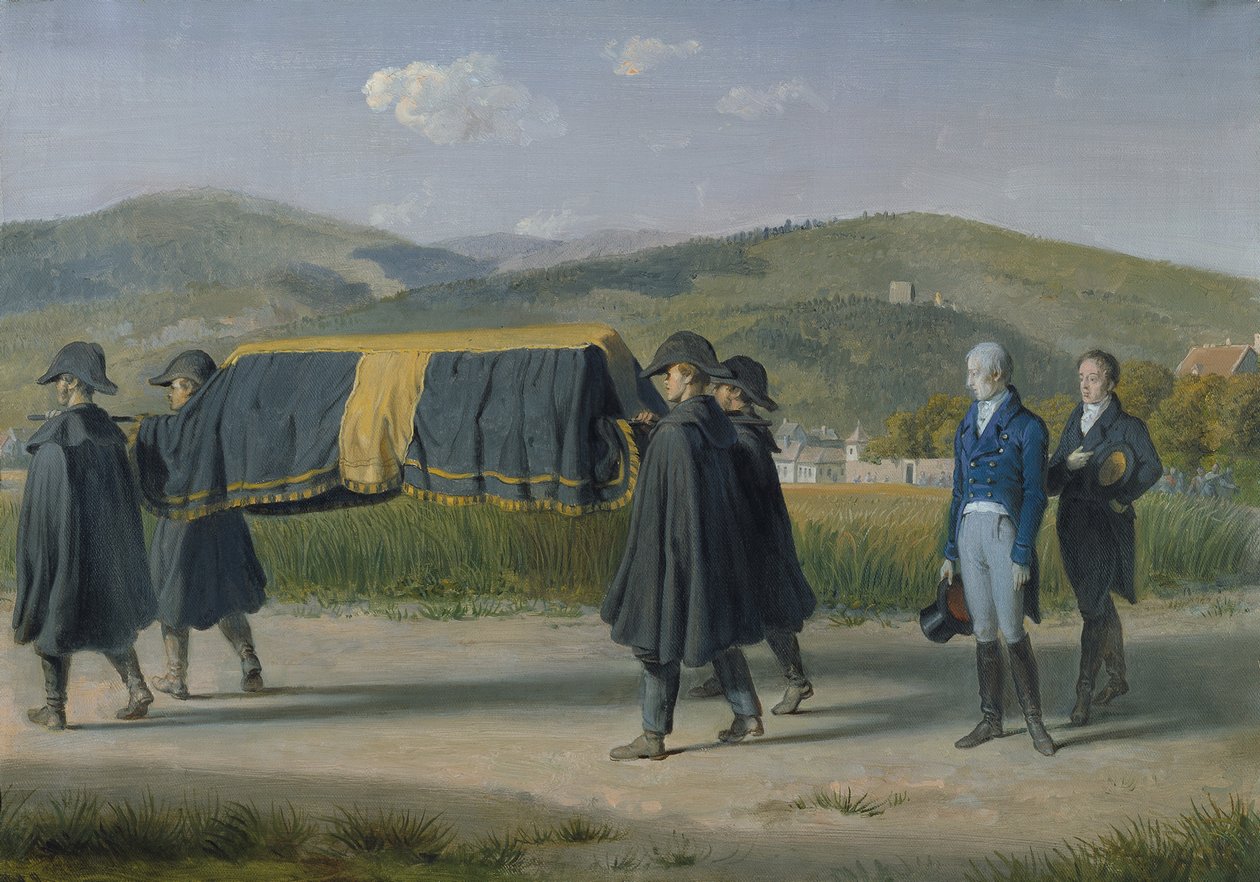 Kaiser Franz I. von Osterreich folgt dem Sarg eines Armenn Englanti: Keisari Francis I mukana paupers coffinn tekijältä Johann Peter Krafft