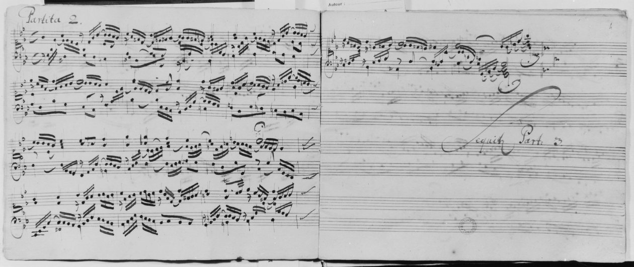 Johann Sebastian Bachin kuorovariaatiot uruille: "Sei gegrusset, Jesu gutig", (ms. 1086 fol. 3 vÇ÷ ja 4 rÇ÷). tekijältä Johann Sebastian Bach