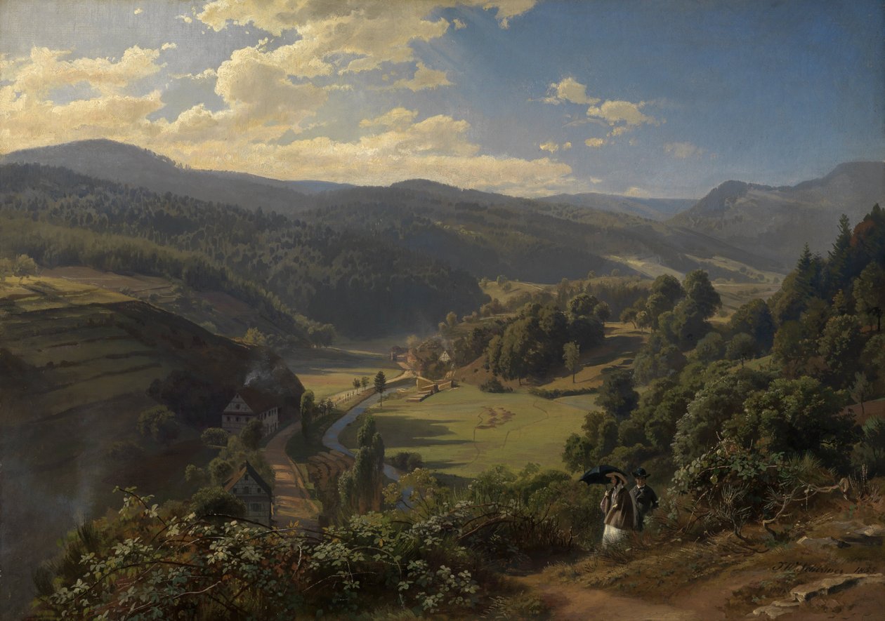 Das Geroldsauer Tal bei Baden-Baden tekijältä Johann Wilhelm Schirmer