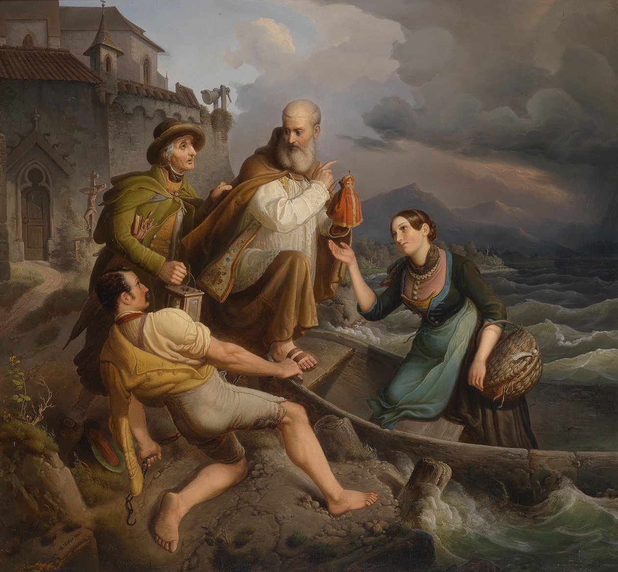 Überfuhr bei nahendem Unwetter tekijältä Johann Wilhelm Volker
