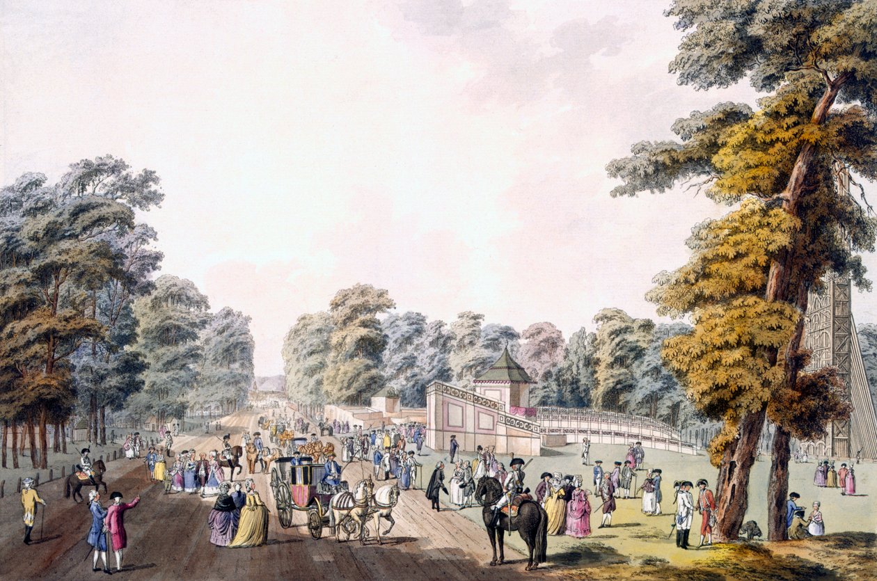 Ilotulituksen paikka Praterissa, Wien, 1792 tekijältä Johann Ziegler