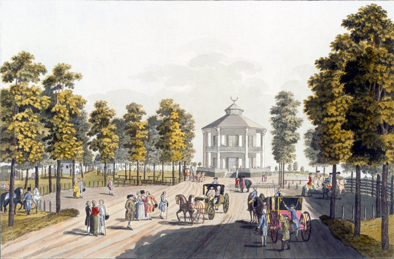Kesämökki Praterissa, Wienissä, 1792 tekijältä Johann Ziegler
