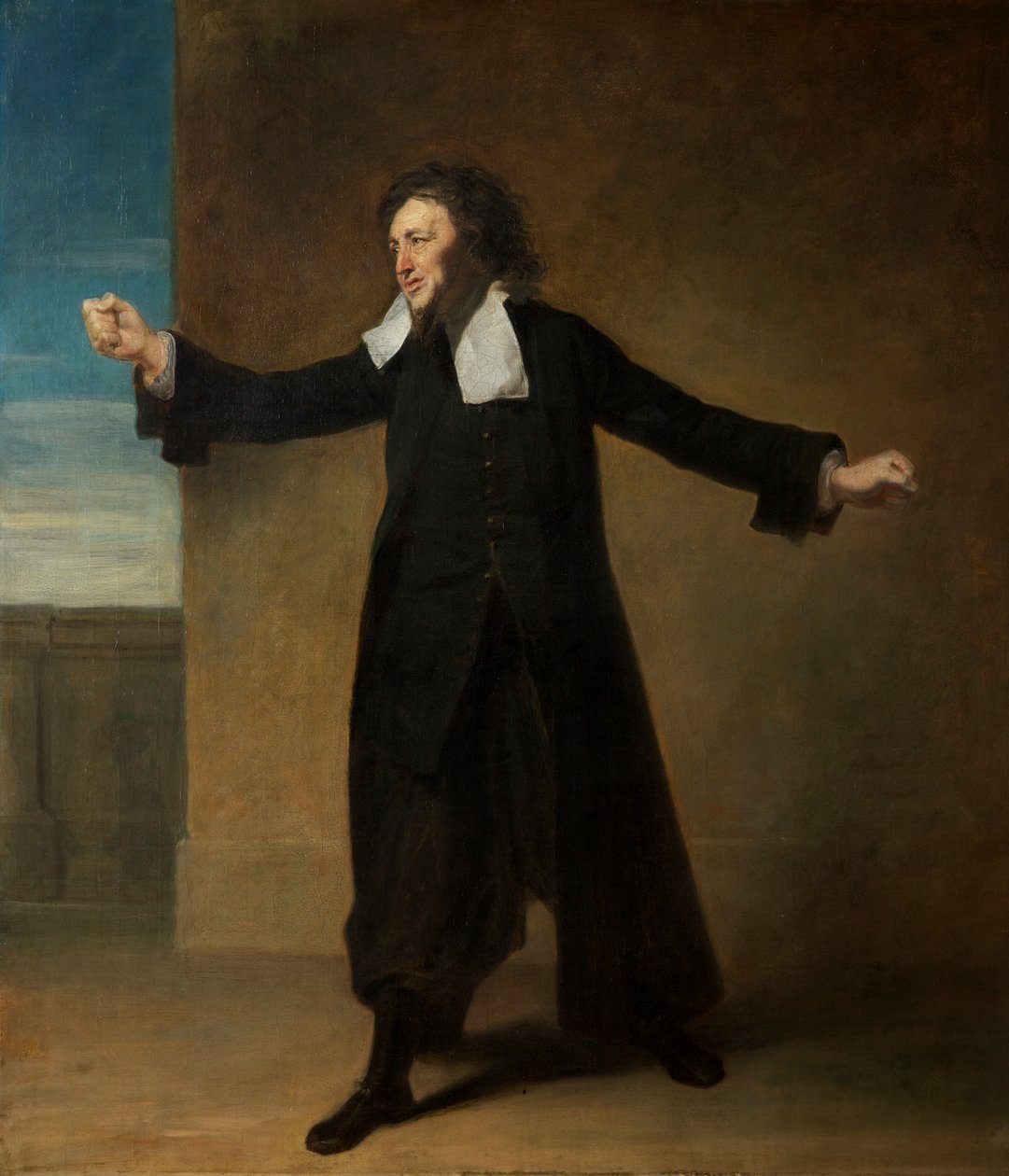 Charles Macklin Shylockina Shakespearen "Venetsian kauppias" -näytelmässä, Covent Garden, noin 1768. tekijältä Johan Joseph Zoffany