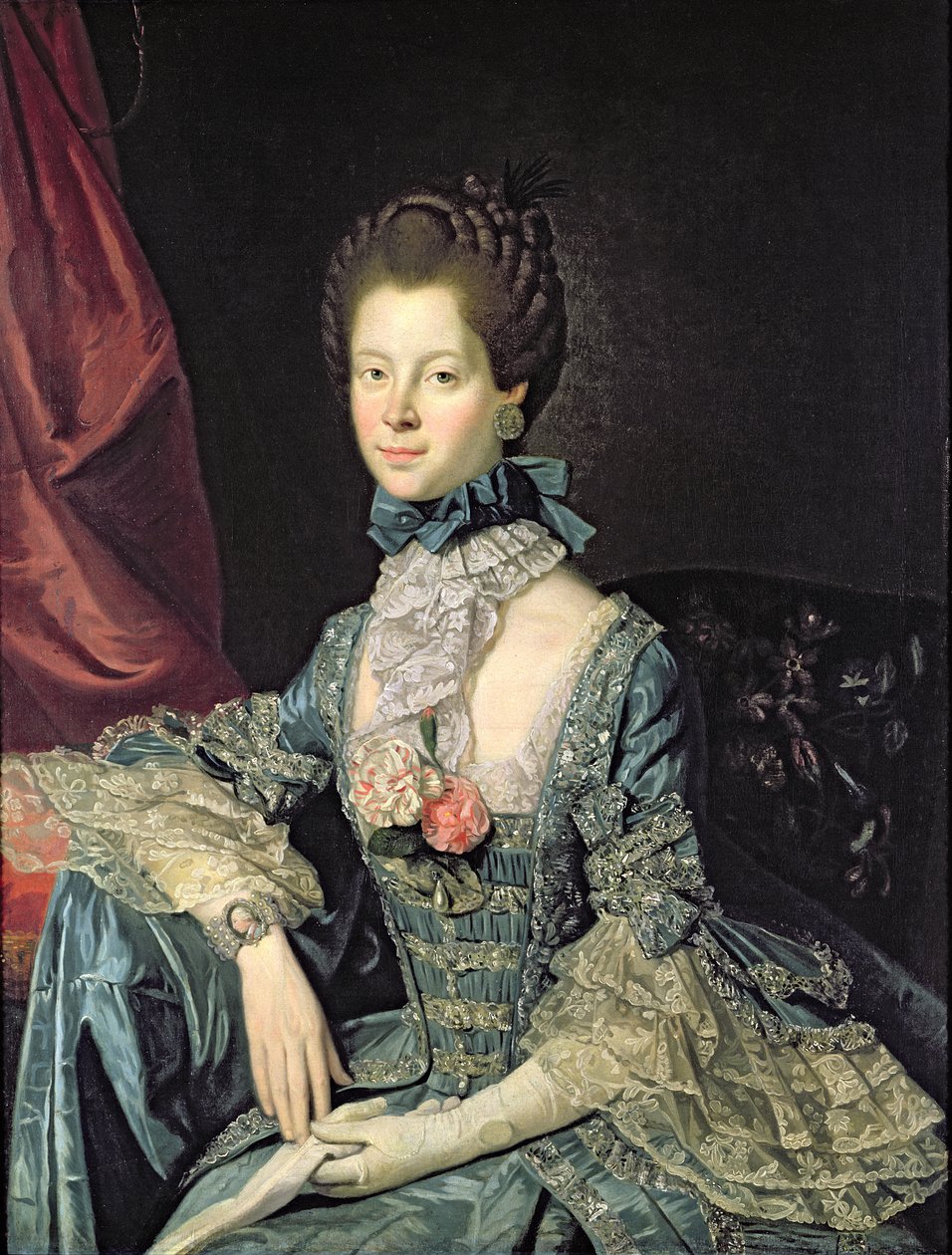 Kuningatar Charlotte Sophia (1744-1818) kuningas Yrjö III:n (n. 1765) vaimo tekijältä Johan Joseph Zoffany