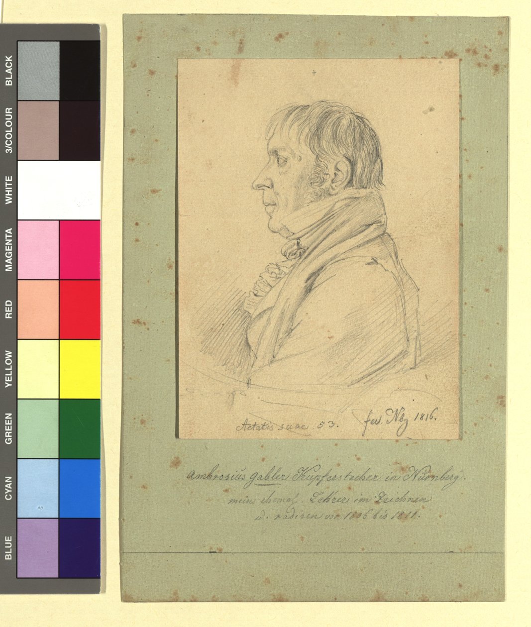 Ambrosius Gabler (1762-1834), piirtäjä ja kuparikaivertaja tekijältä Johann Adam Klein