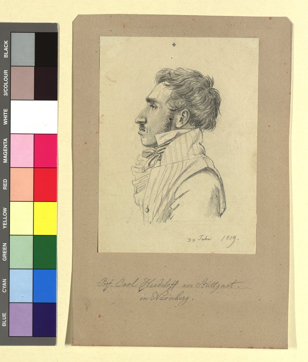 Carl Alexander von Heideloff (1789-1865), taidemaalari, arkkitehti tekijältä Johann Adam Klein