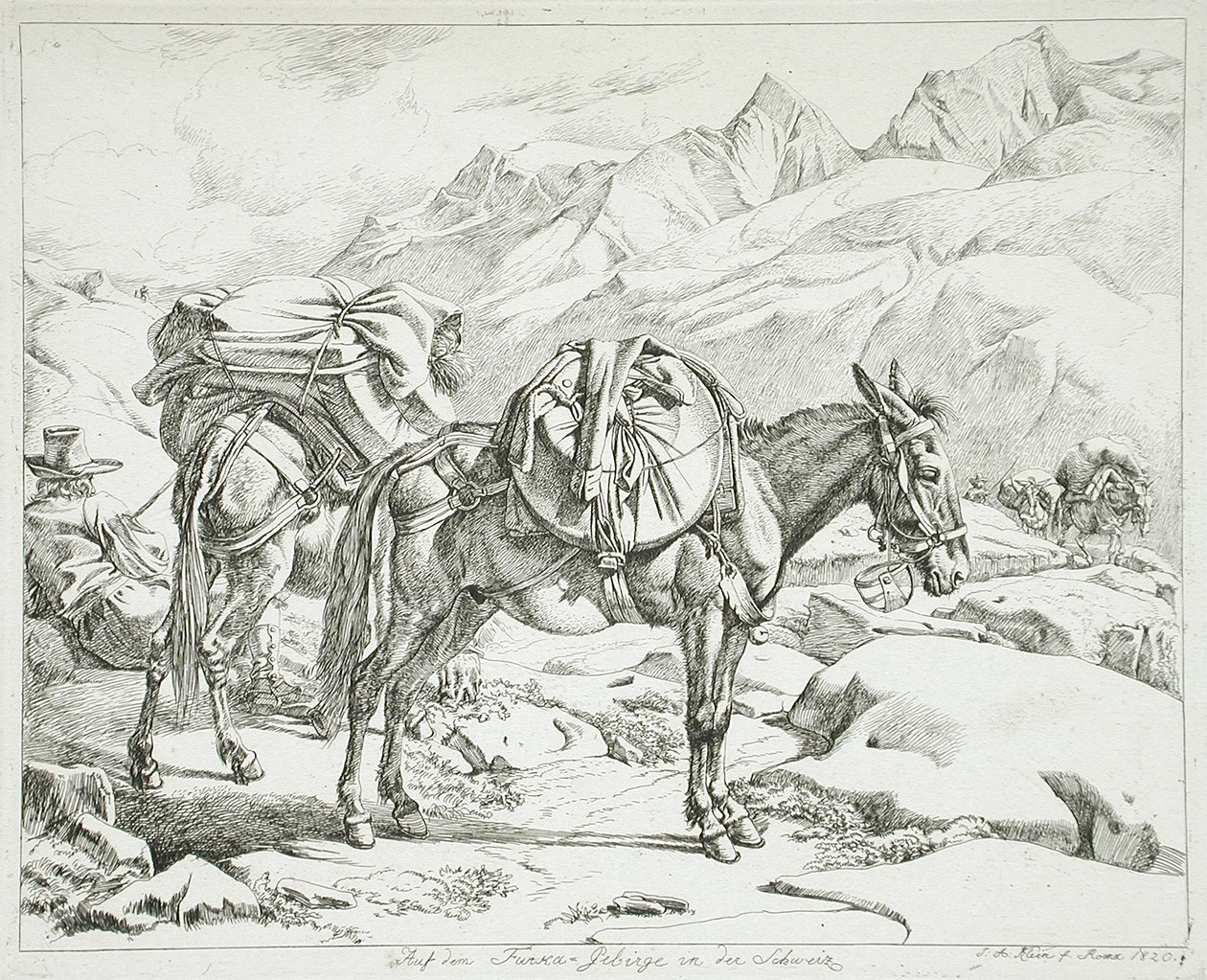 Furka-vuoristo, Sveitsi tekijältä Johann Adam Klein