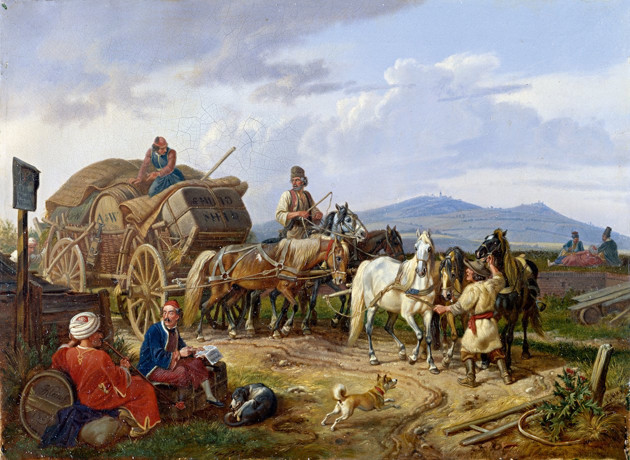 Valakialaiset kuormavaunut tekijältä Johann Adam Klein