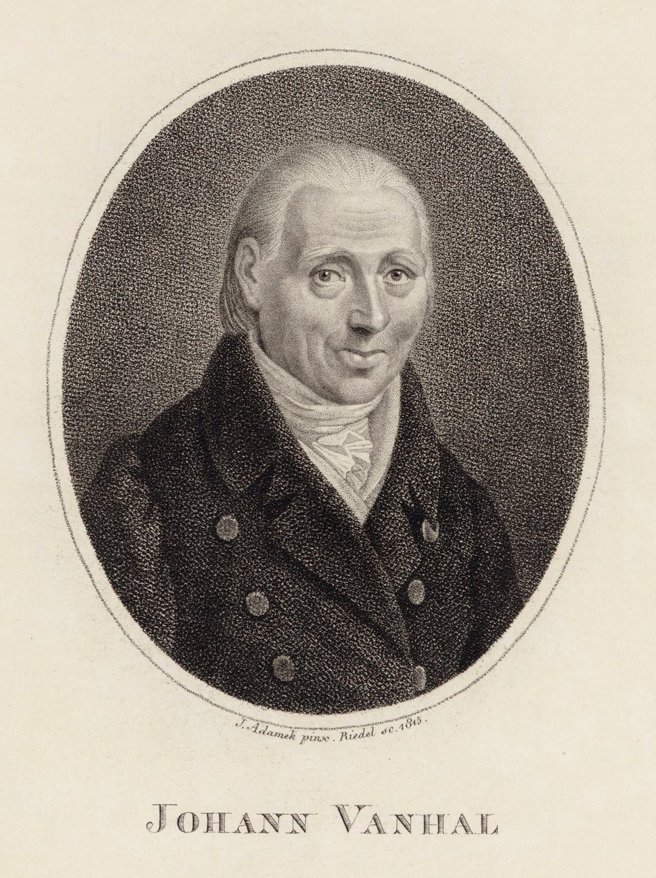 Säveltäjä Johann Baptist Wanhalin muotokuva 1739-1813, 1815. tekijältä Johann Adamek