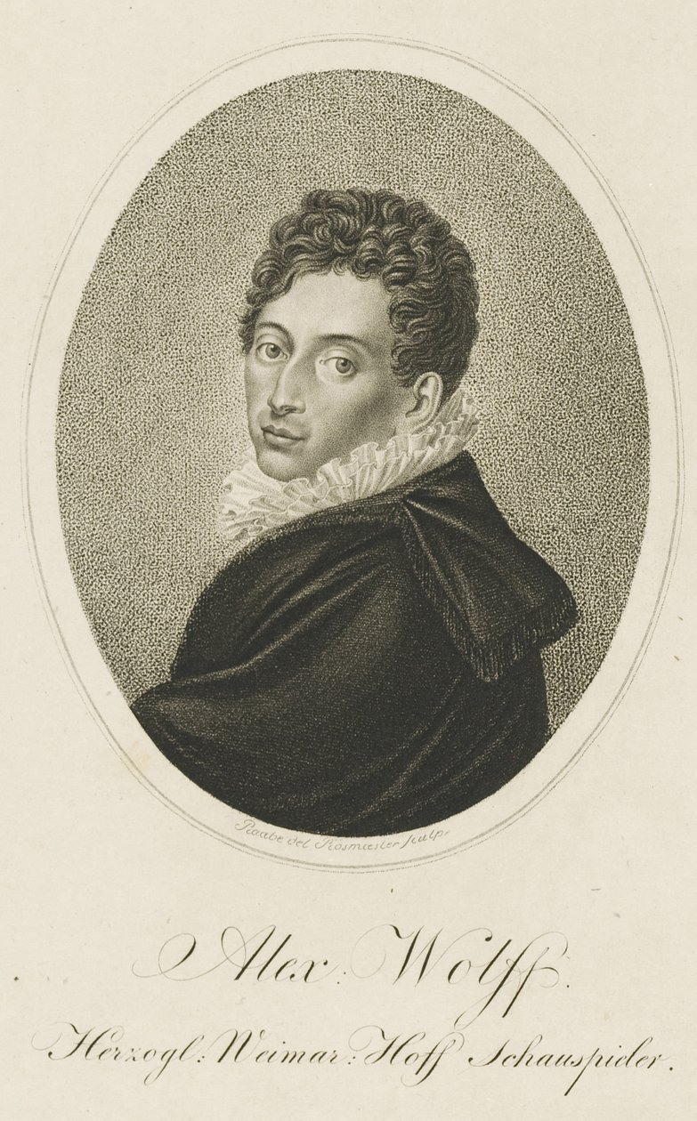 Pius Alexander Wolffin muotokuva 1782-1828, noin 1820. tekijältä Johann Adolf Rossmaesler