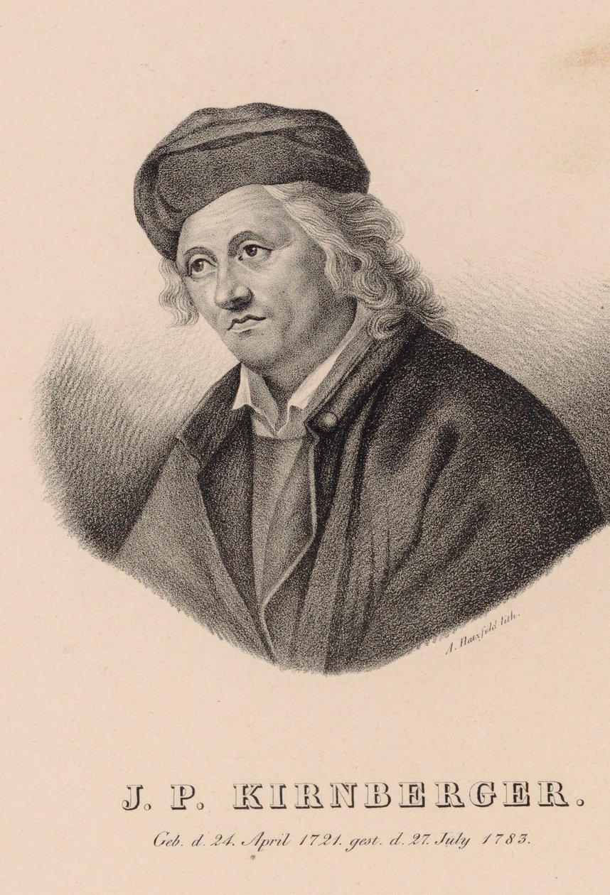 Säveltäjä Johann Philipp Kirnbergerin muotokuva 1721-1783. tekijältä Johann Andreas Hatzfeld