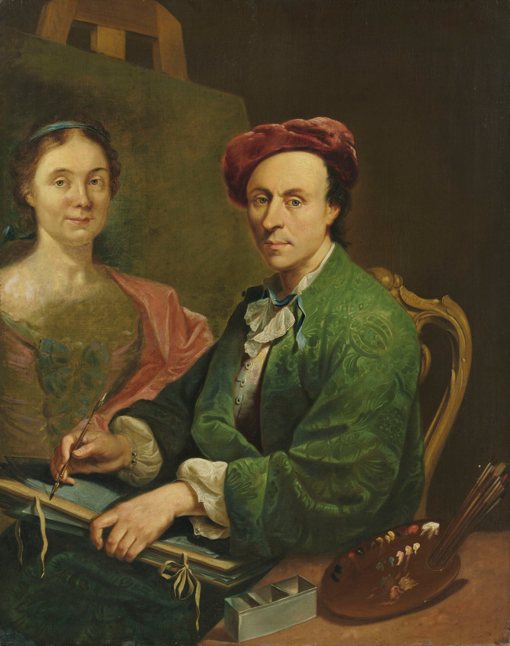 Selbstbildnis an der Staffelei tekijältä Johann Anton Tischbein