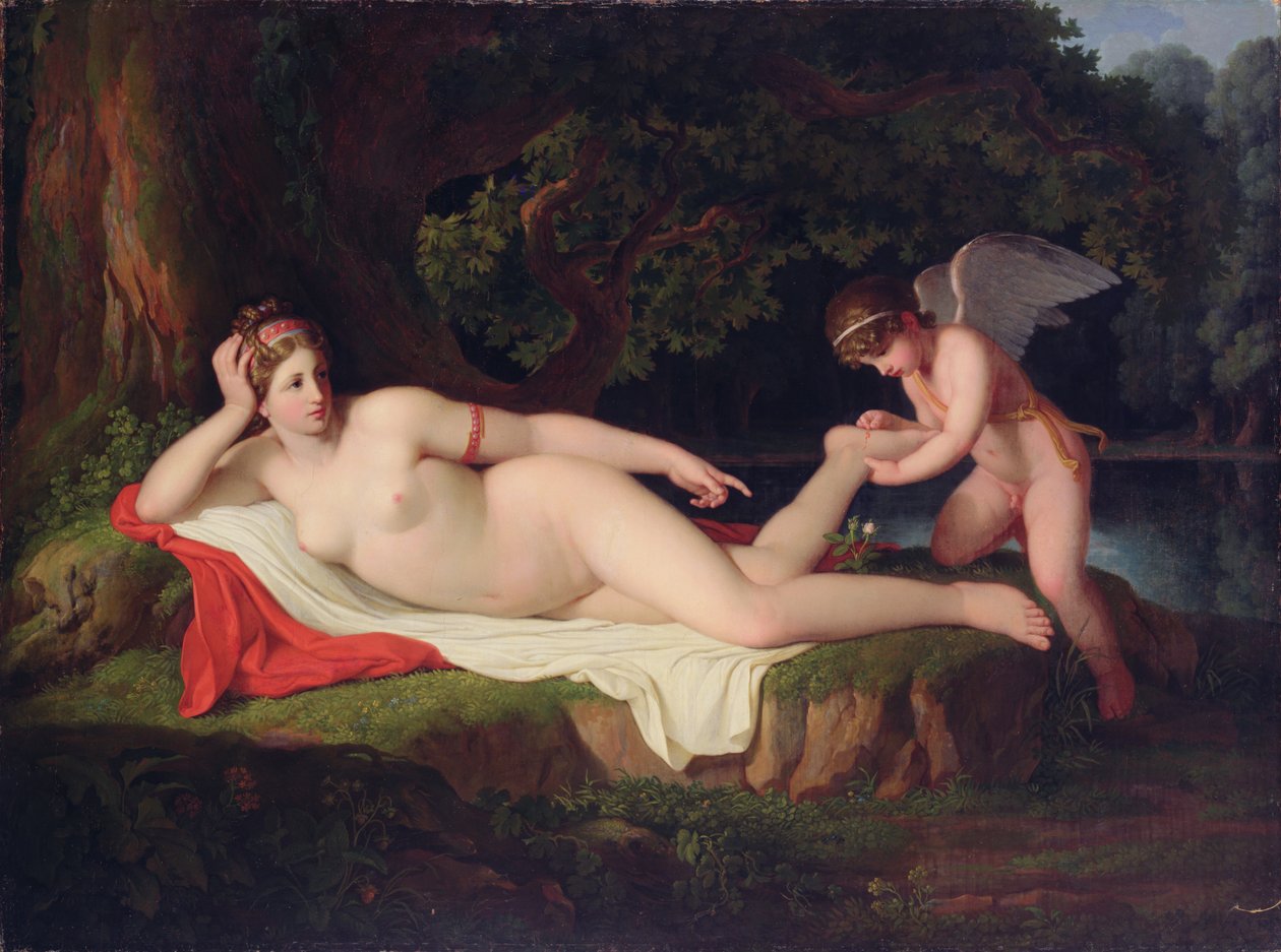 Punaisen ruusun alkuperä tekijältä Johann August Nahl the Younger