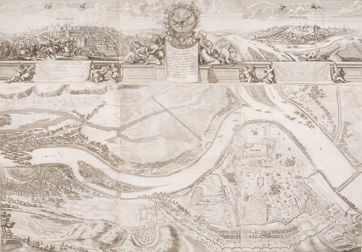 Linnoitus ja Belgradin kaupunki tekijältä Johann Baptist Gumpp