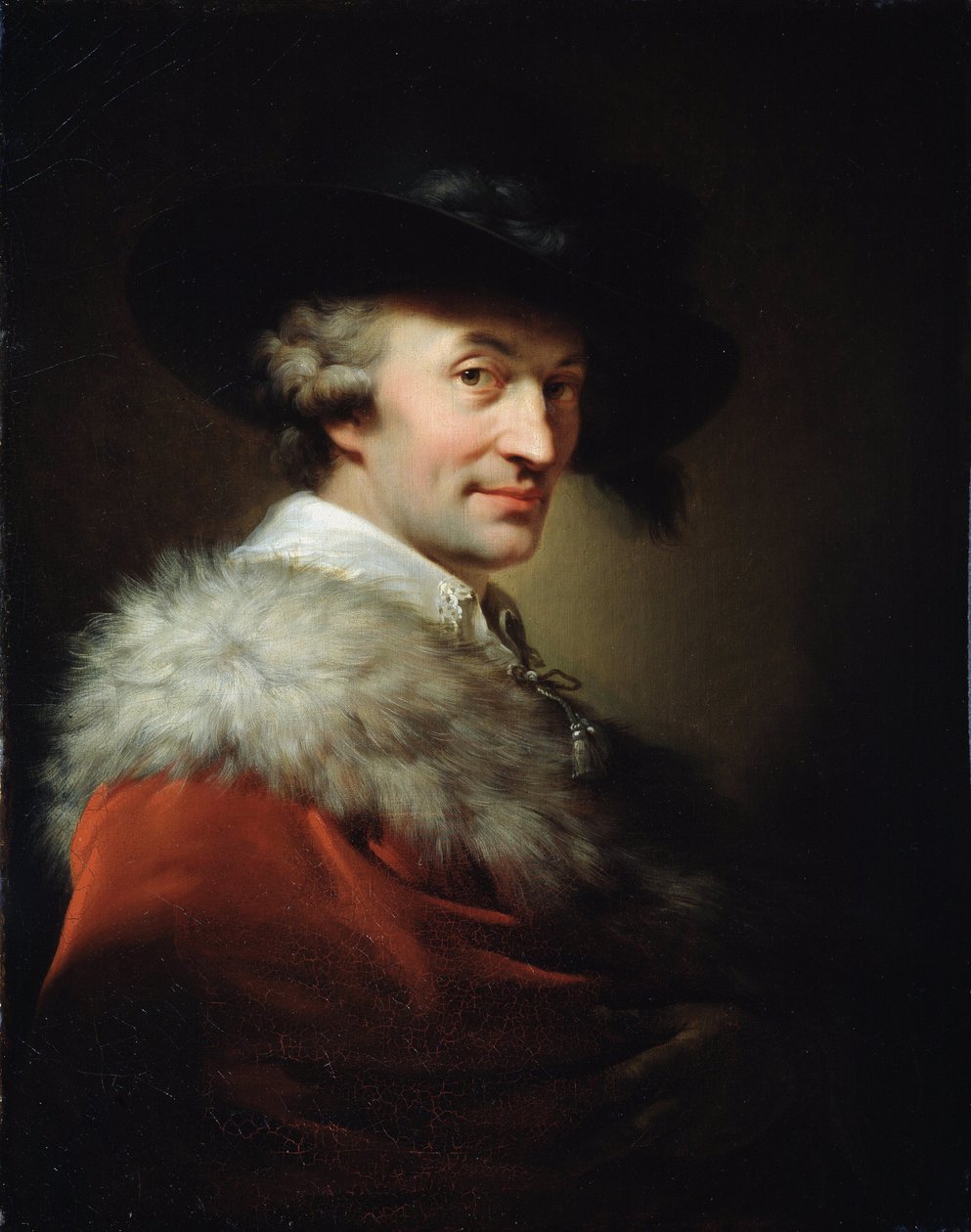 Arkkitehti LaTourin muotokuva (Arkkitehti La Tourin muotokuva). Johann Baptist Von Lampin maalaus nivus (1751-1830), öljy kankaalle tekijältä Johann Baptist I Lampi