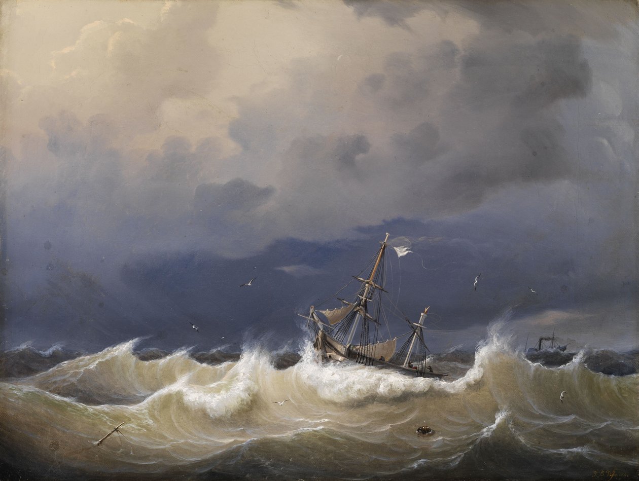 Johann Baptist Weiss merikappale 1852 tekijältä Johann Baptist Weiß
