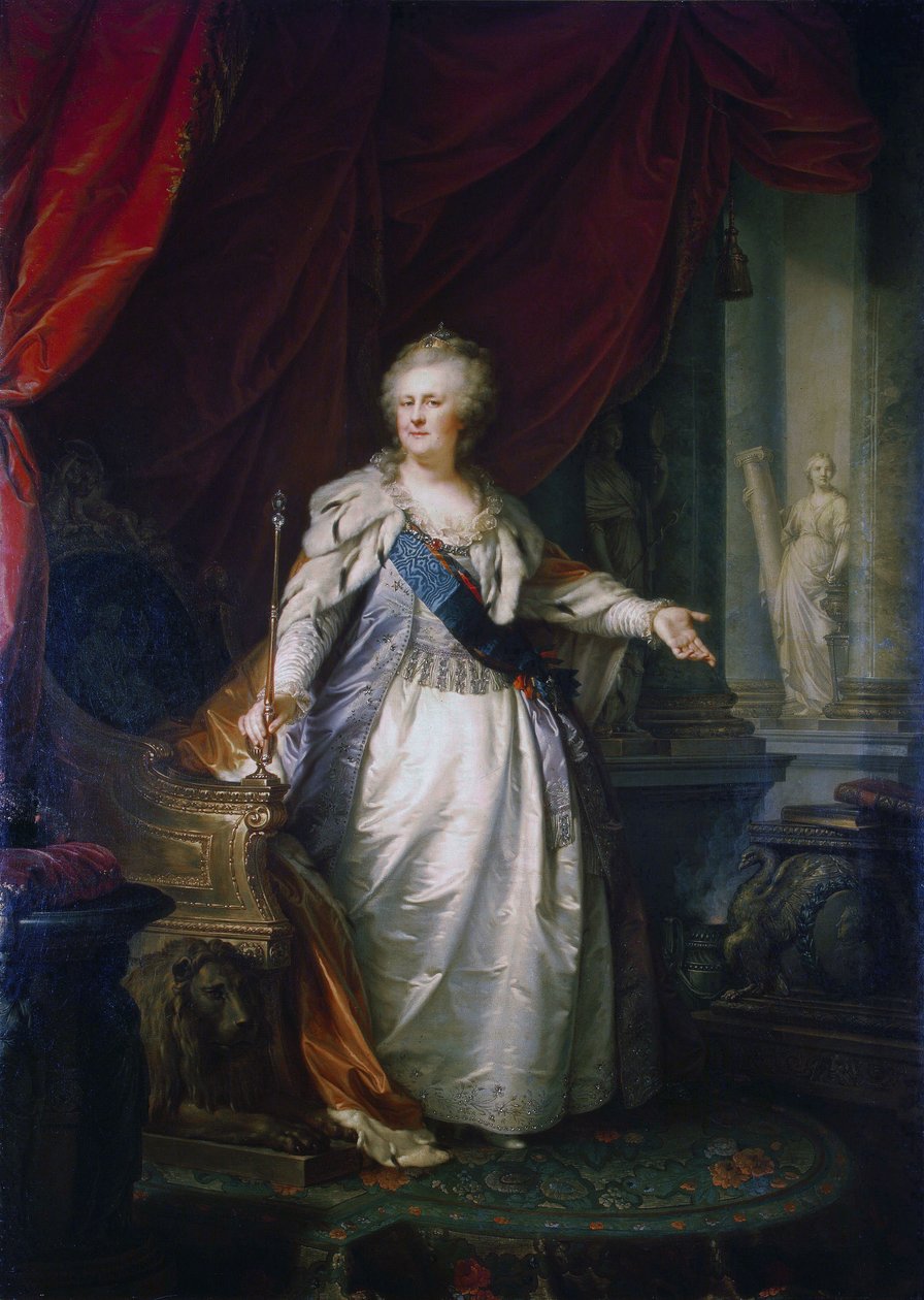 Keisarinna Katariina II:n muotokuva. tekijältä Johann Baptist von Lampi the Elder