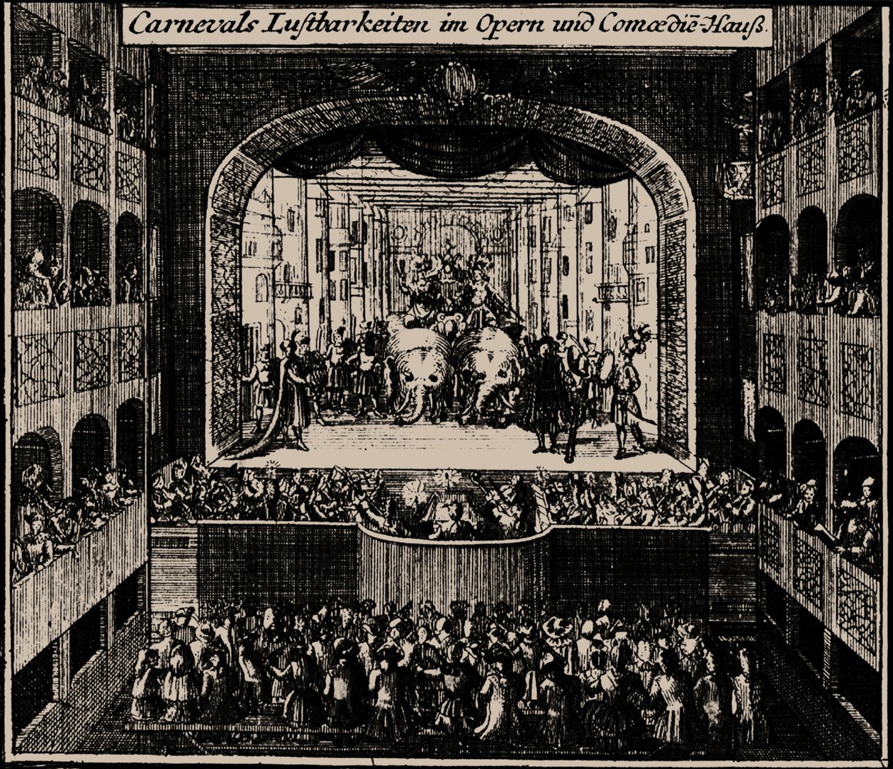 Margrave Theatre Erlangenissa, 1721 tekijältä Johann Baptista Homann