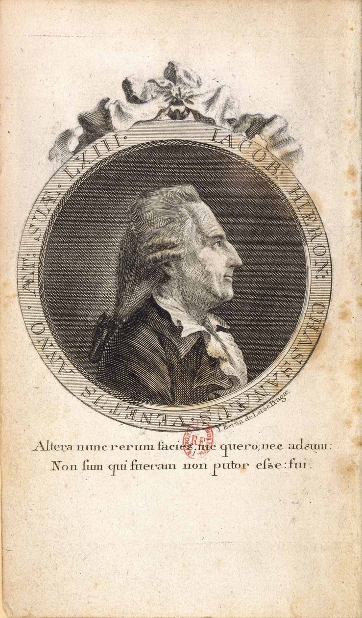 Giacomo Girolamo Casanovan muotokuva 1725-1798 tekijältä Johann Berka