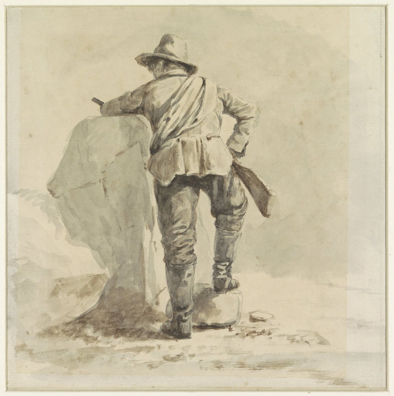 Lepopoika, takaa katsottuna tekijältä Johann Bernard Klombeek