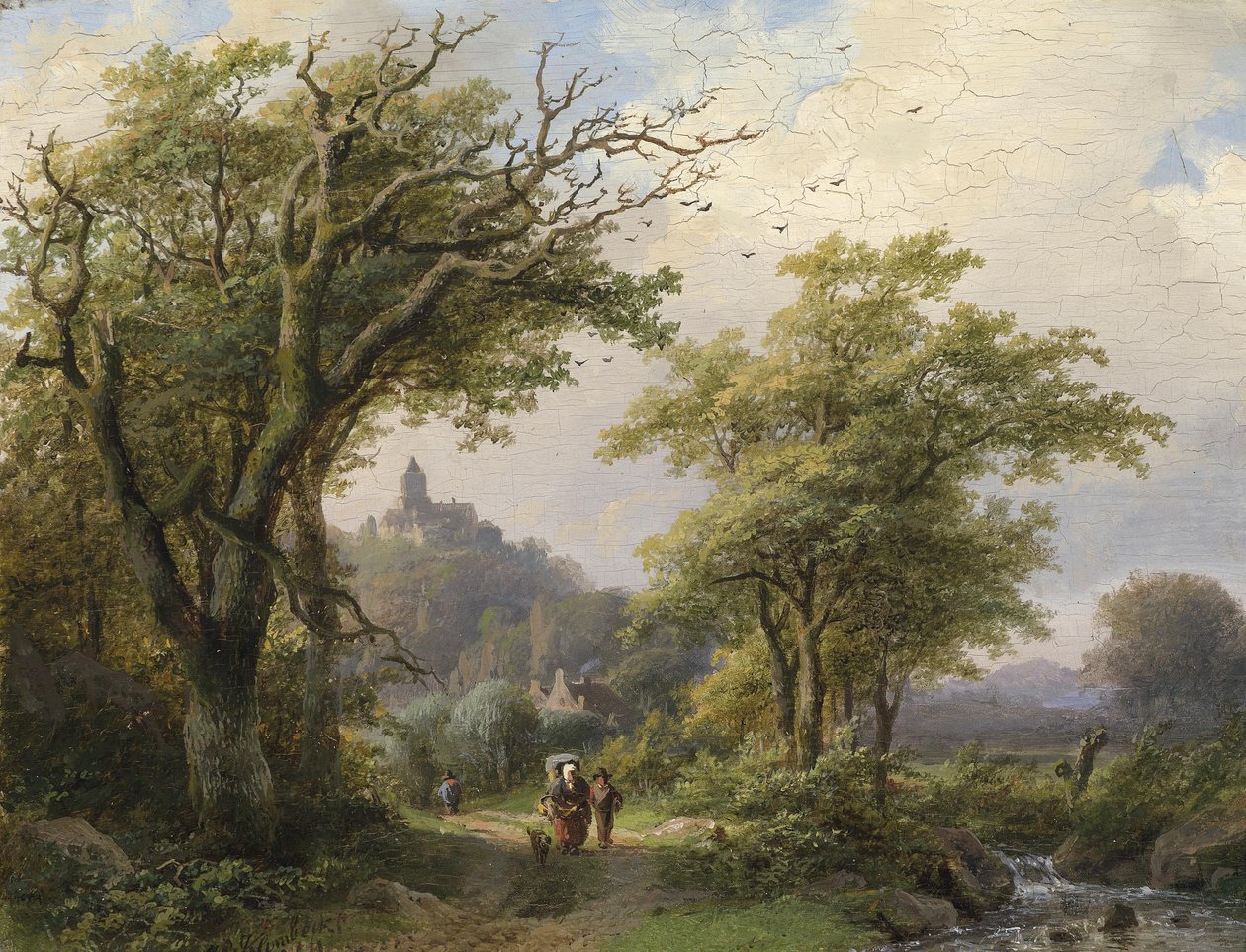 Vaeltaja am Bach tekijältä Johann Bernhard Klombeck
