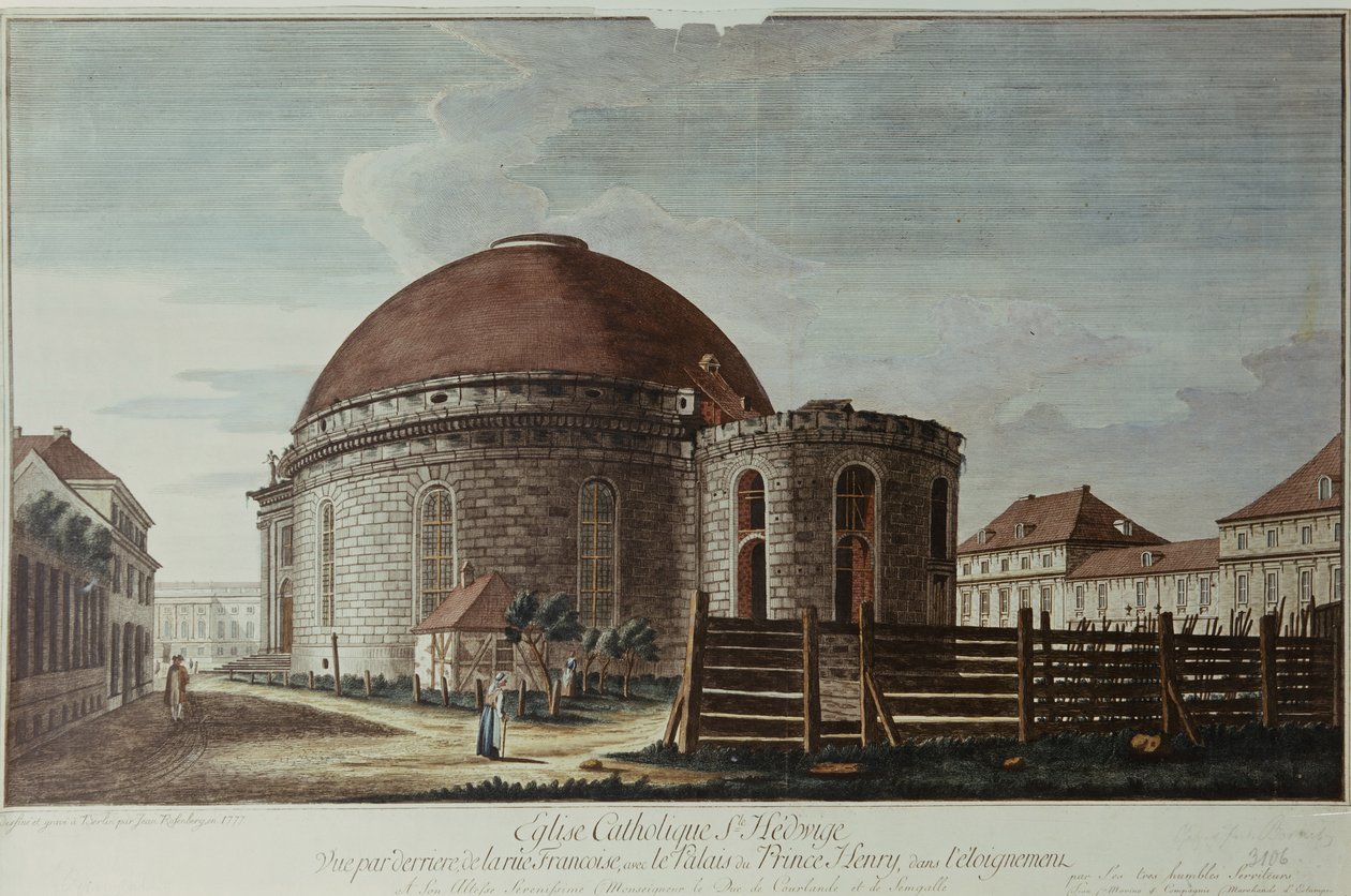 St. Hedwig, Katedraali, Berliini (käsinvärinen kaiverrus) tekijältä Johann Carl Wilhelm Rosenberg