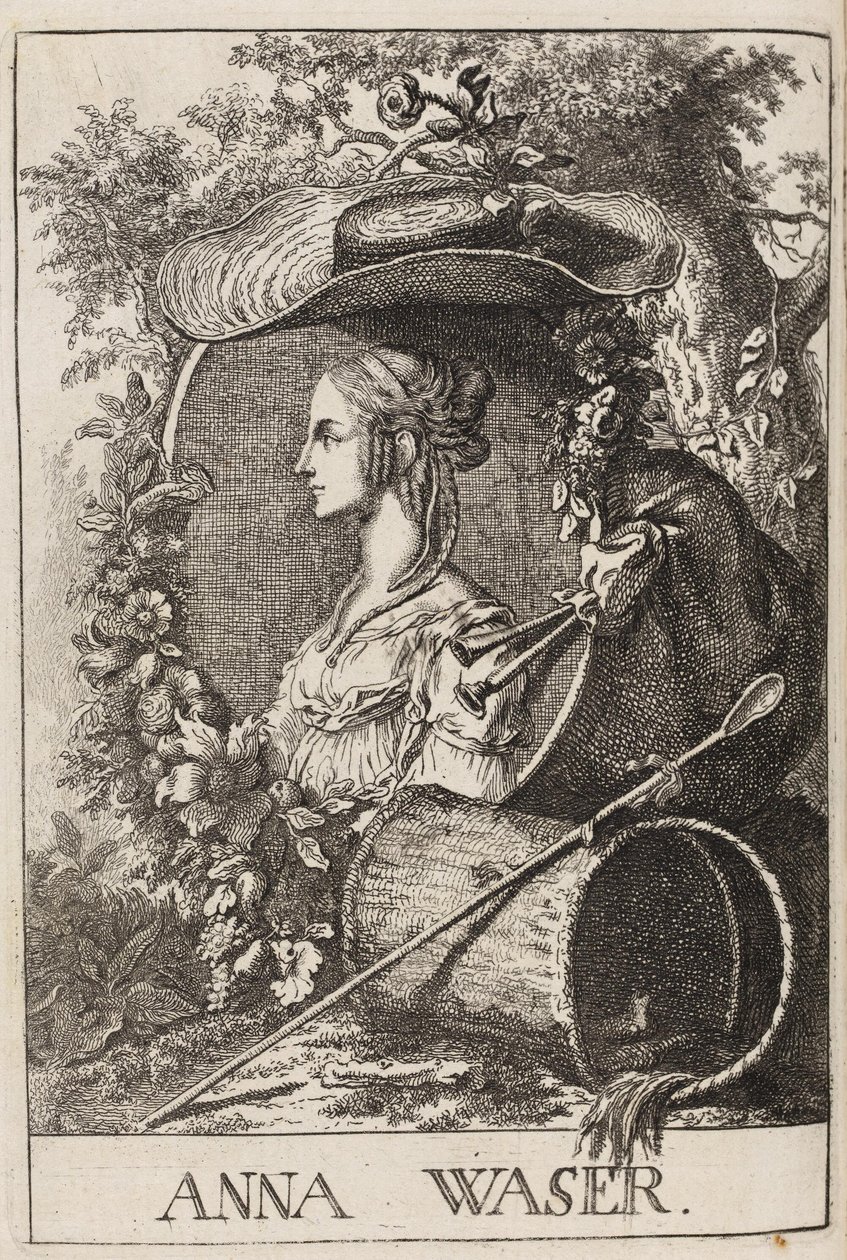 Anna Waser, Füssli, 1757 tekijältä Johann Caspar Füssli