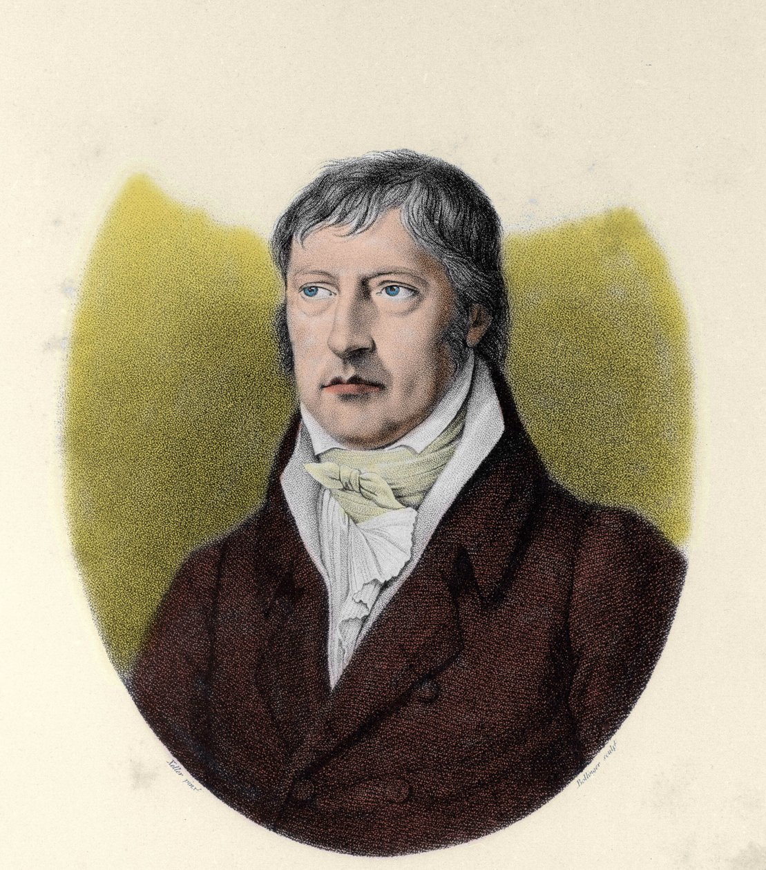 Georg Wilhem Friedrich Hegelin (1770 - 1831), saksalaisen filosofin muotokuva tekijältä Johann Christian (after) Xeller