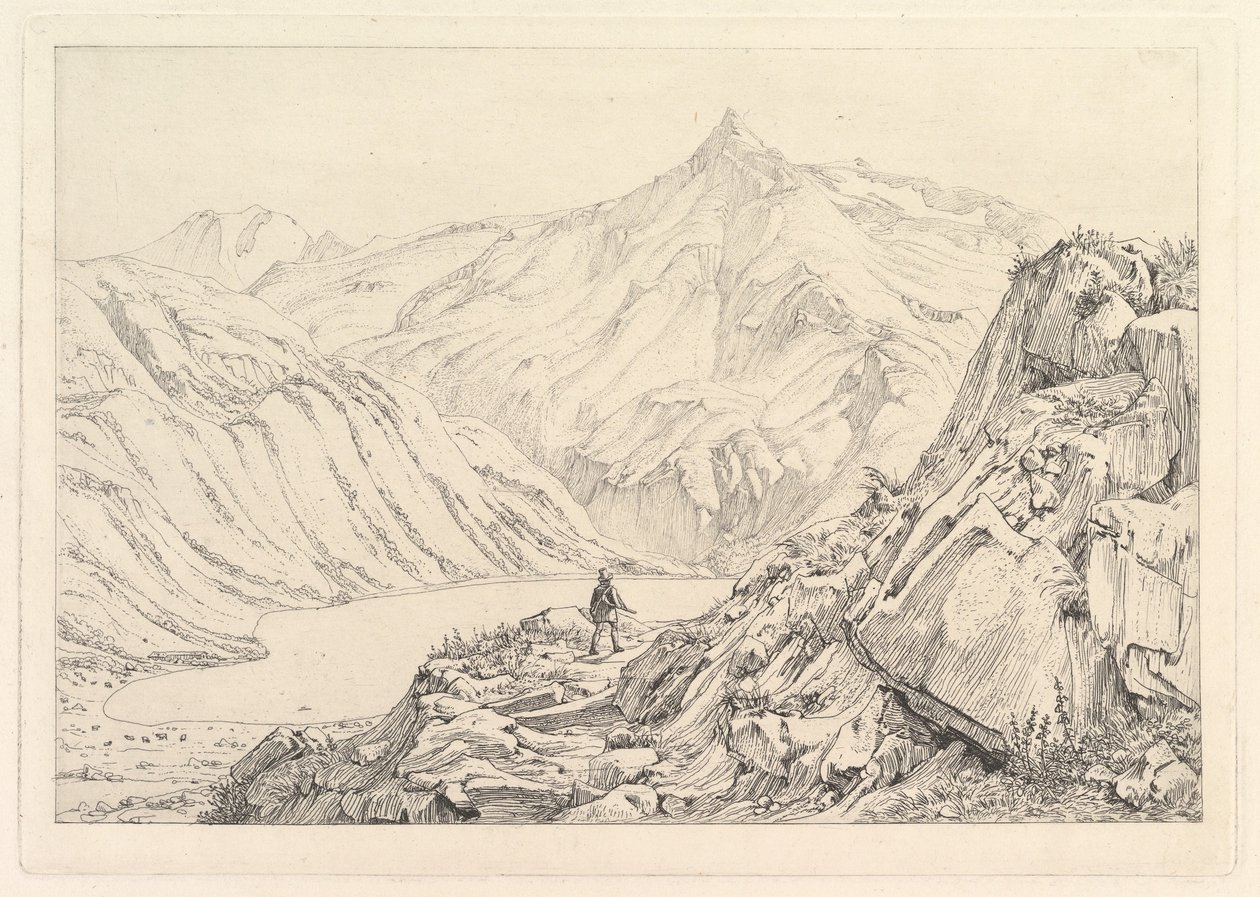 Bockhart-järvi Der Bockhardsee, 1800-luvun alku. tekijältä Johann Christian Erhard