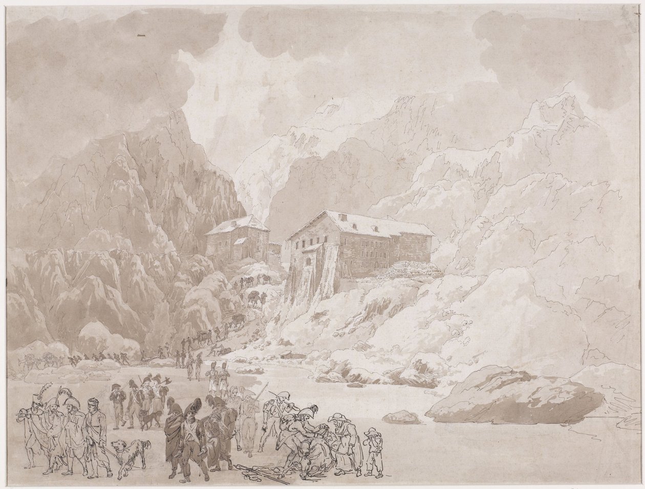 Sotilaiden kulku St. Bernardilla tekijältä Johann Christian Ernst Müller