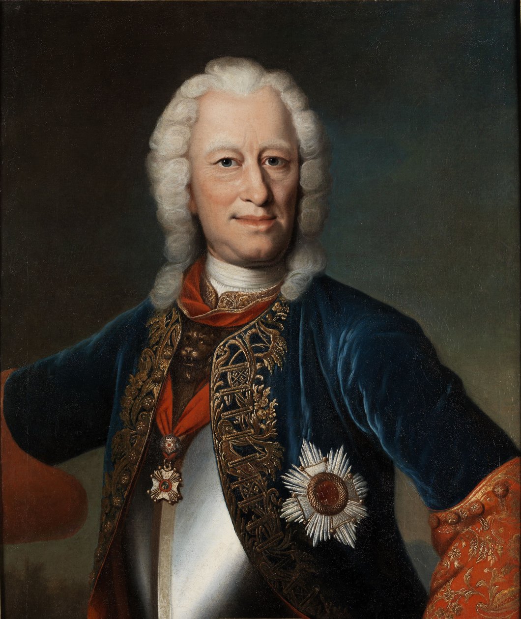 Muotokuva Hessen-Darmstadtin Landgrave Ernst Ludwigista, 1667 - 1735. tekijältä Johann Christian Fiedler