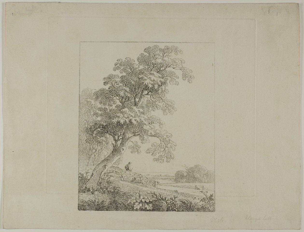 Paisatge amb un gran treefinnish tekijältä Johann Christian Klengel