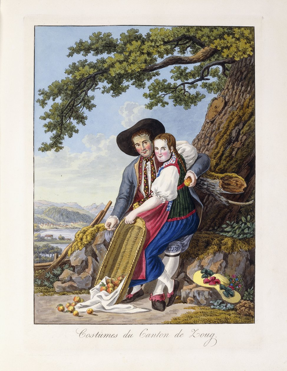 Puvut Zougin kantonista, 1819 tekijältä Johann Christian Reinhardt