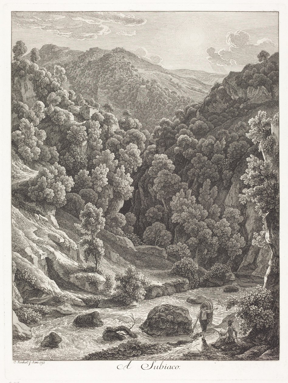 Subiacossa (lähellä Subi de Subiacoa) tekijältä Johann Christian Reinhart