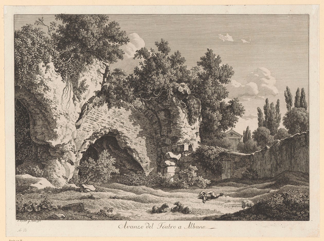 Albanon teatterin jäännös tekijältä Johann Christian Reinhart