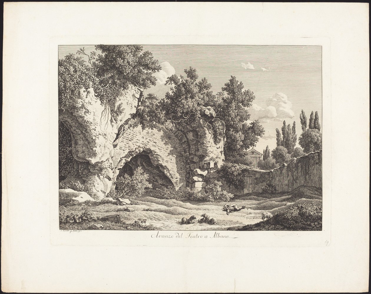 Albanon teatterin jäännökset tekijältä Johann Christian Reinhart