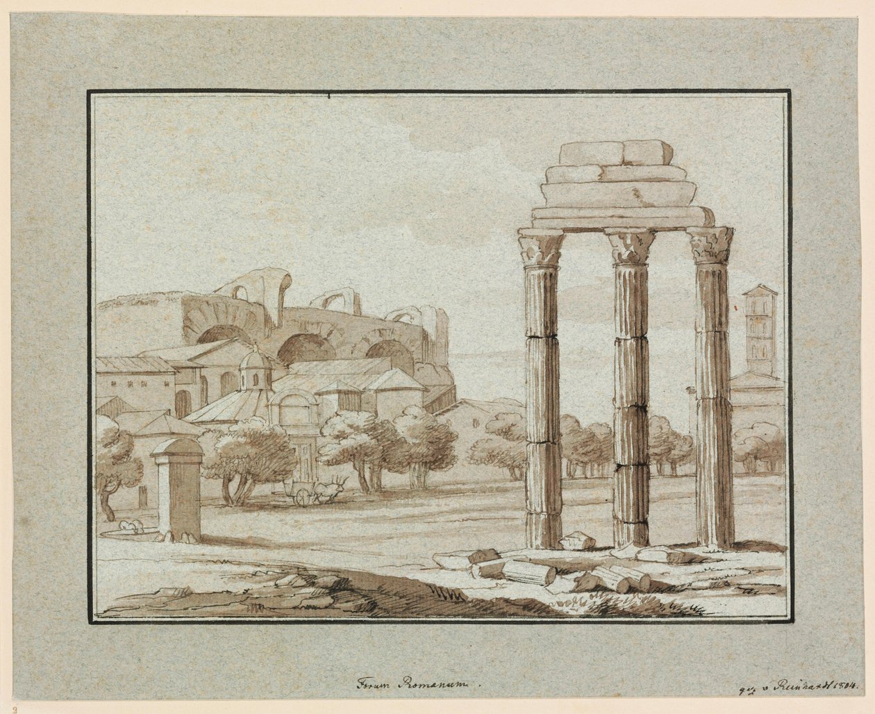 Forum Romanum tekijältä Johann Christian Reinhart
