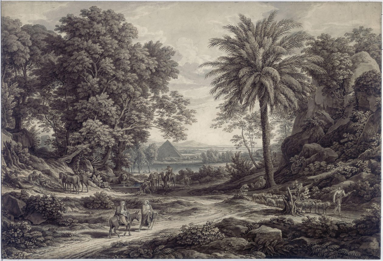 Ihannemaisema ja pako Egyptiin tekijältä Johann Christian Reinhart