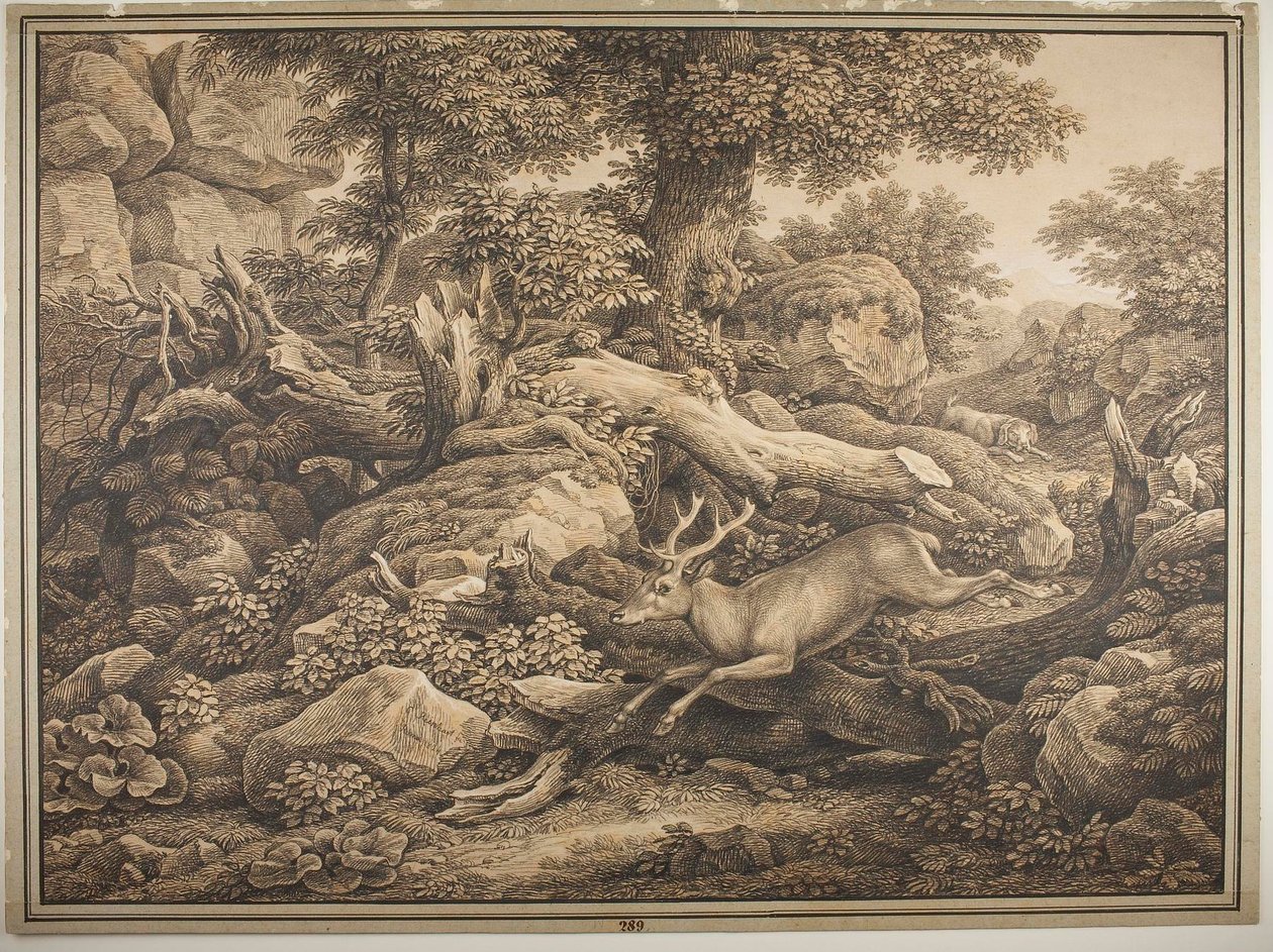 Kohtaus Chigin puistosta Aricciassa tekijältä Johann Christian Reinhart