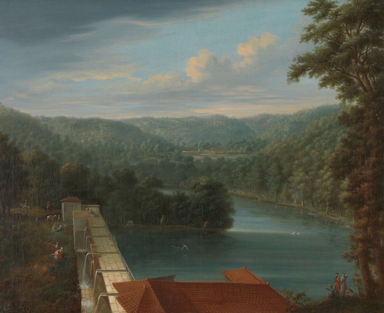 Vesivarastot, ns. Bends, Belgradin metsässä Vesivarastot, jotka tunnetaan nimellä Bends, Belgradon metsässä lähellä Istanbulia. tekijältä Johann Christian Vollerdt
