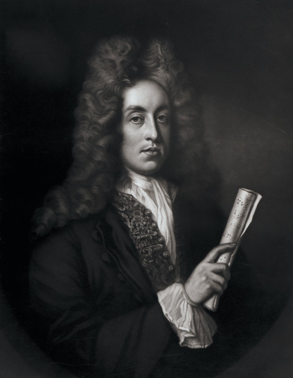 George J. Zobelin kaivertama Henry Purcellin muotokuva tekijältä Johann Closterman