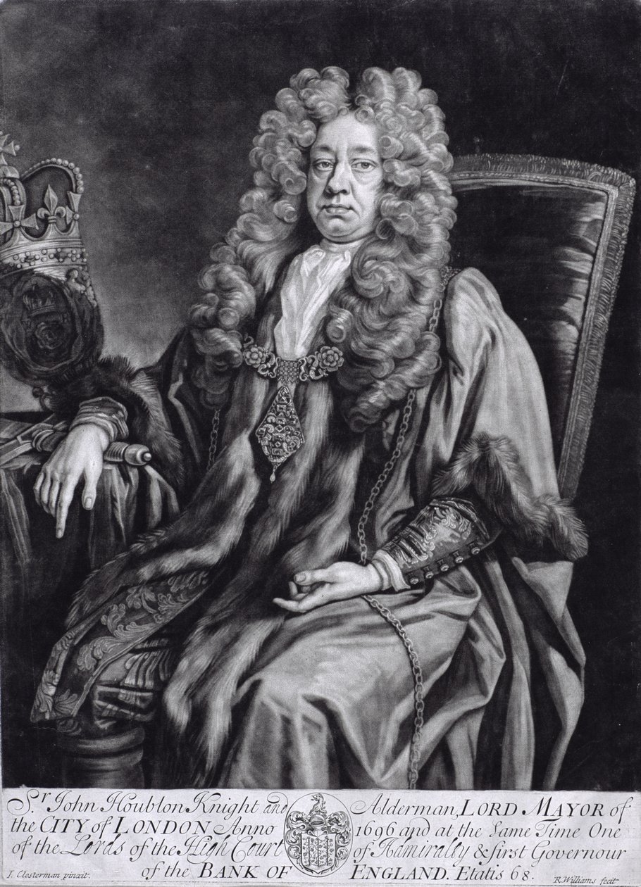 Sir John Houblon (1632-1711), R. Williamsin kaiverrus tekijältä Johann Closterman