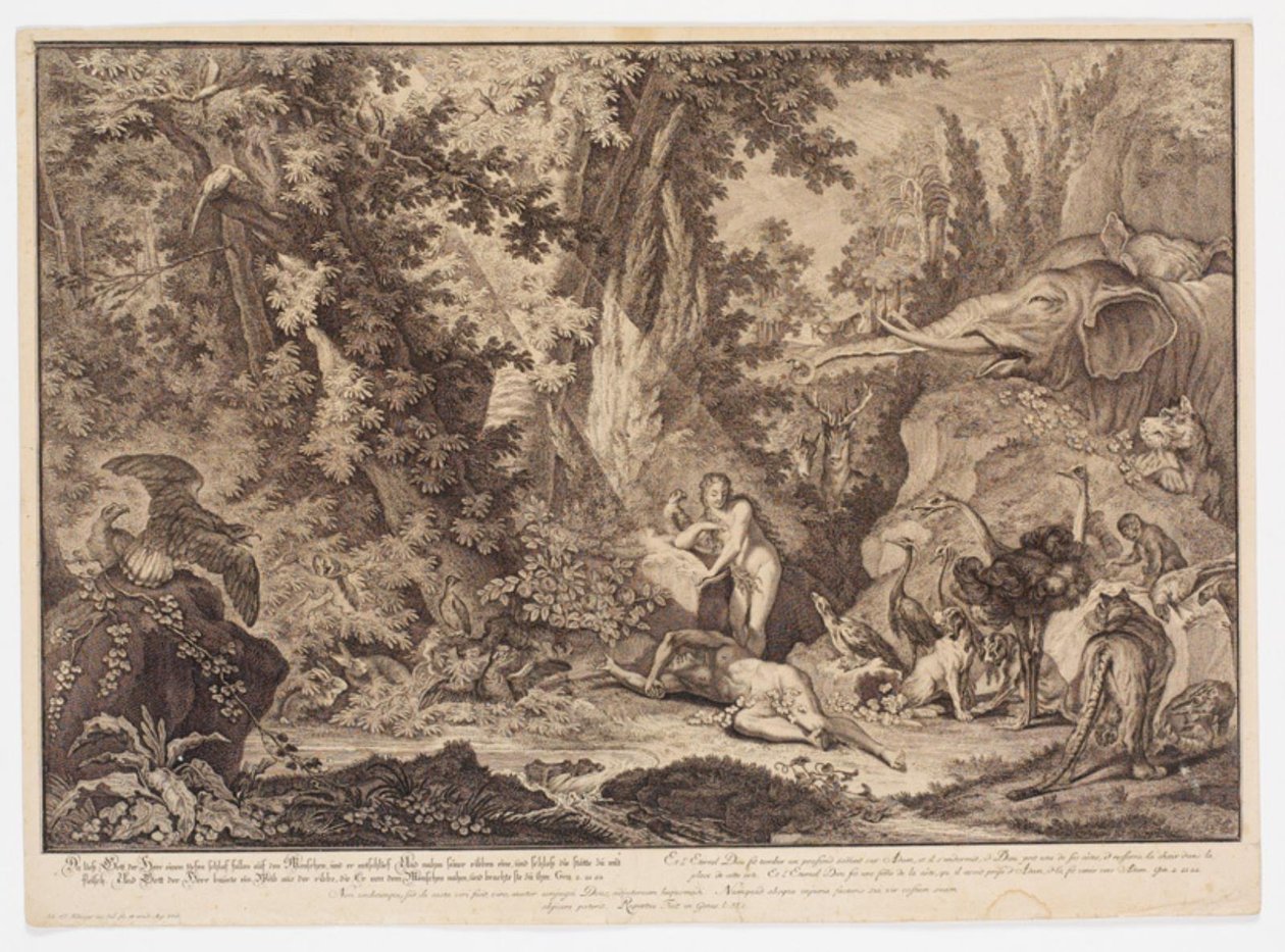 Eevan luomus tekijältä Johann Elias Ridinger