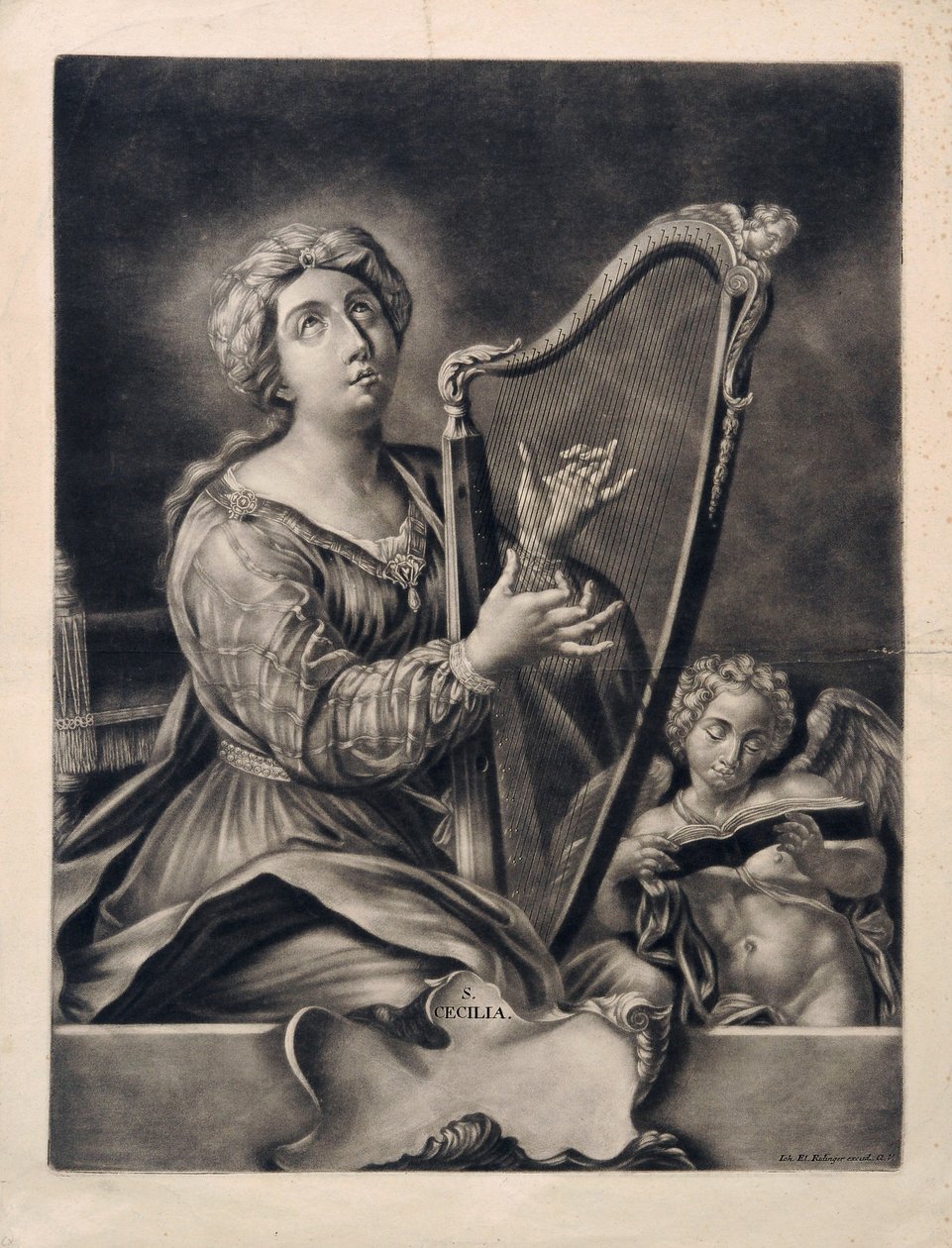 Johann Elias Ridinger S Cecilia tekijältä Johann Elias Ridinger