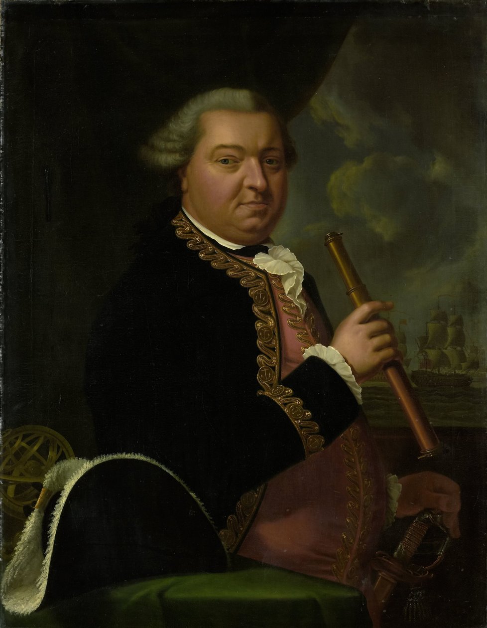 Willem Crul (1721-81), kontraamiraali tekijältä Johann Ernst Heinsius (copy after)