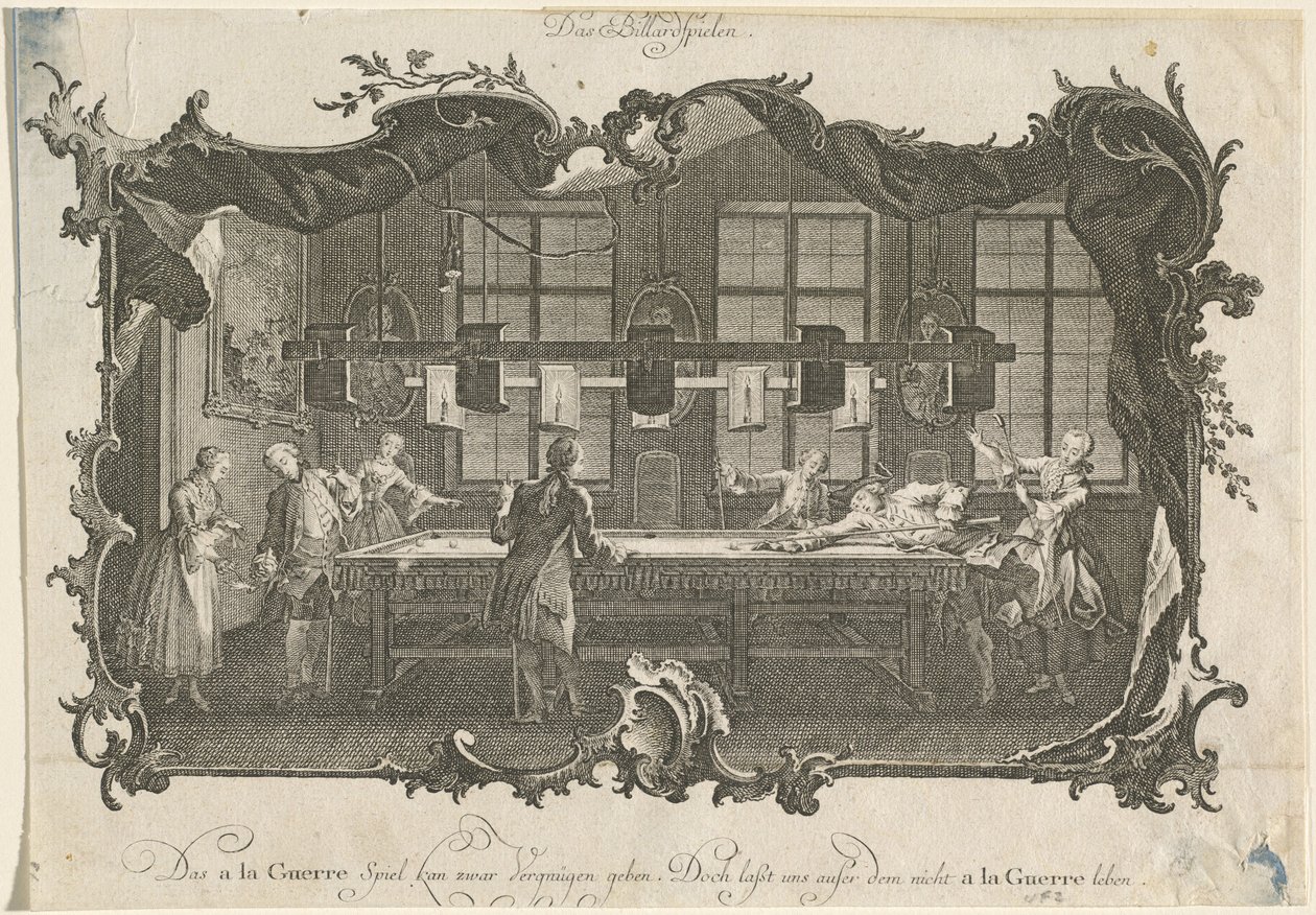 Biljardi (biljardipelaajat) tekijältä Johann Esaias Nilson