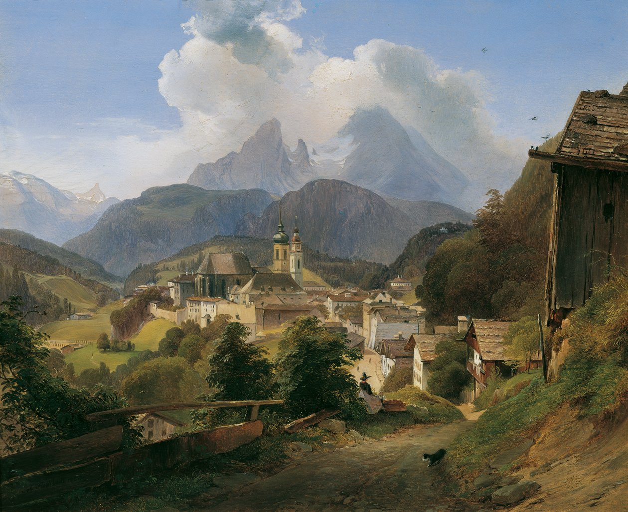 Berchtesgaden Watzmannin kanssa tekijältä Johann Fischbach