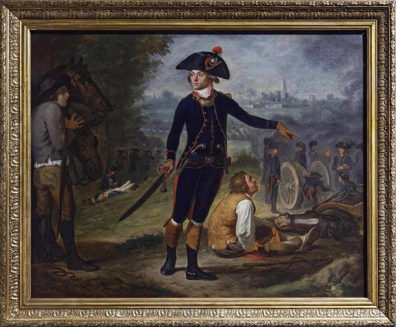 Tykistöupseeri kaupungin piirityksessä, n. 1795 (öljy kankaalle) tekijältä Johann Friedrich (after) Dryander